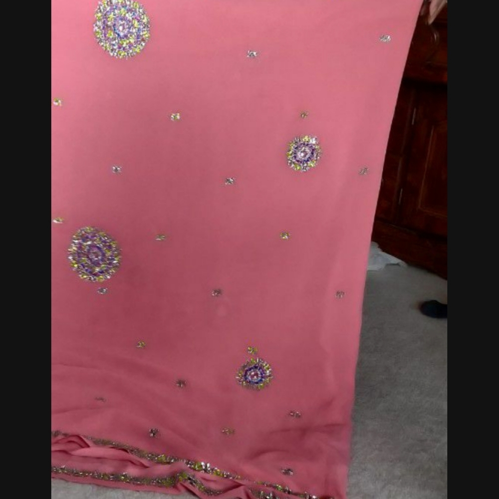 Beautiful pink saree sari